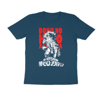 Anime Young Midoriya Printed Half Sleeve Round Neck T-Shirt