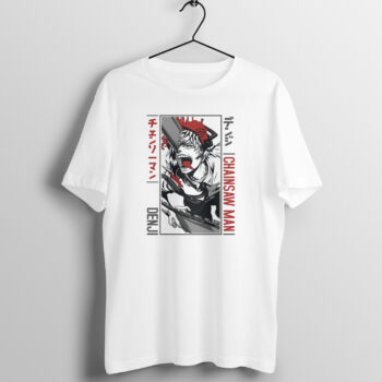 Anime Chainsaw Man Printed Half Sleeve Round Neck T-Shirt
