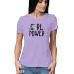 Women's Girl Power Half Sleeve Round Neck T-Shirt