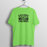 Men's Fitness Burn Calories Printed Half Sleeve Round Neck T-Shirt
