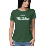 Women's Mountain Holiday Printed Half Sleeve Round Neck T-Shirt