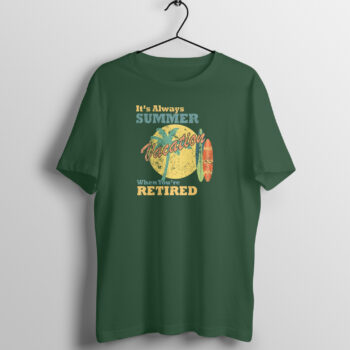 Men's Summer Retired Holiday Printed Half Sleeve Round Neck T-Shirt