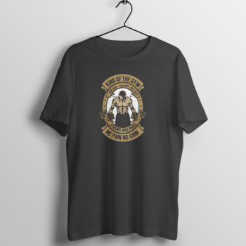 Men's Fitness King Of The Gym Printed Half Sleeve Round Neck T-Shirt