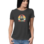 Women's Anime Girl 3 Printed Half Sleeve Round Neck T-Shirt