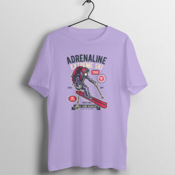 Men's Sports 1988 Skiing Printed Half Sleeve Round Neck T-Shirt