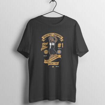Men's Sports Basket Ball Printed Half Sleeve Round Neck T-Shirt