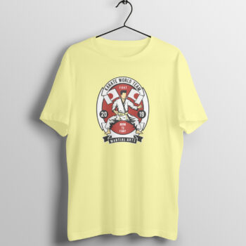 Men's Sports Karate 3 Printed Half Sleeve Round Neck T-Shirt