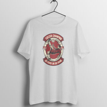 Men's Sports Soccer Champion Printed Half Sleeve Round Neck T-Shirt