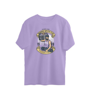 Men's Retro Boom Box Printed Oversized T-Shirt