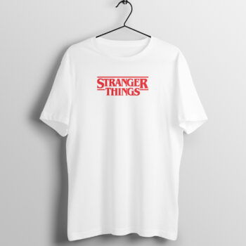 Men's Web Series Stranger Things Printed Half Sleeve Round Neck T-Shirt