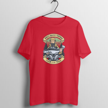 Men's Retro Fisherman Printed Half Sleeve Round Neck T-Shirt
