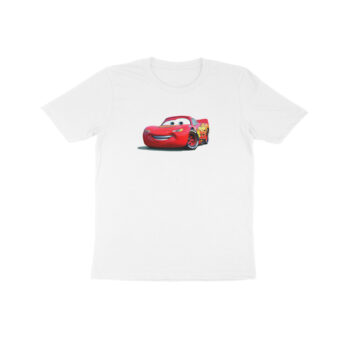 Kid's Cartoon Cars McQueen Printed Half Sleeve Round Neck T-Shirt