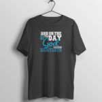 Men's Religion God Created Printed Half Sleeve Round Neck T-Shirt