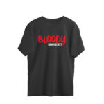 Men's Bloody Sweet Dialogue Printed Oversized T-shirt