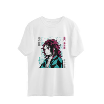 Anime Demon Slayer Tanjiro Printed Oversized T-Shirt