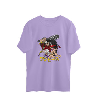 Anime  One Piece Ace Luffy Kaido Printed Oversized T-Shirt
