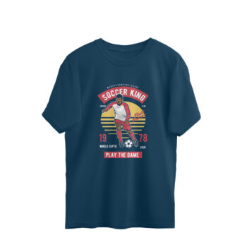 Men’s Sports 1978 Soccer King Printed Oversized T-shirt