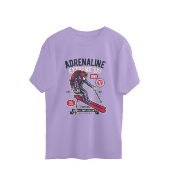 Men’s Sports 1988 Skiing Printed Oversized T-shirt