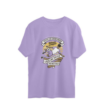 Men’s Sports Life Is Like Soccer Printed Oversized T-shirt