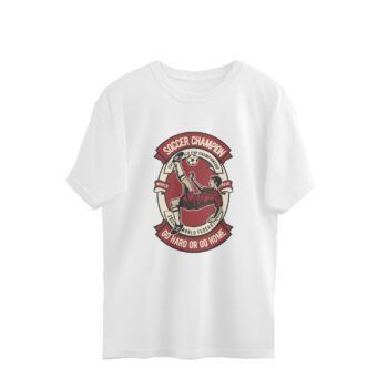 Men’s Sports Soccer Champion Printed Oversized T-shirt