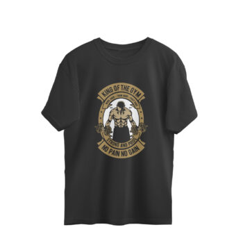 Men’s Fitness King Of The Gym Printed Oversized T-Shirt
