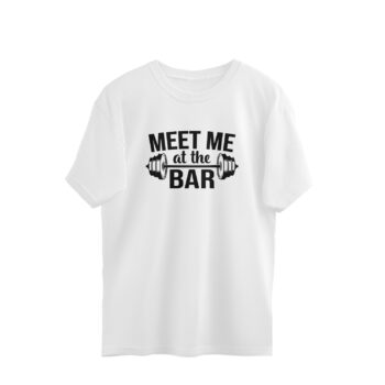 Men’s Fitness Meet Me At The Bar Printed Oversized T-Shirt