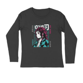 Anime Demon Slayer Tanjiro Printed Full Sleeve T-shirt For Men