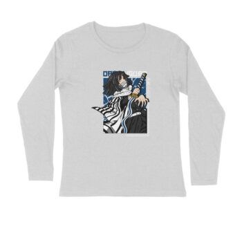 Anime Obanai Iguro Hashira Printed Full Sleeve T-shirt For Men