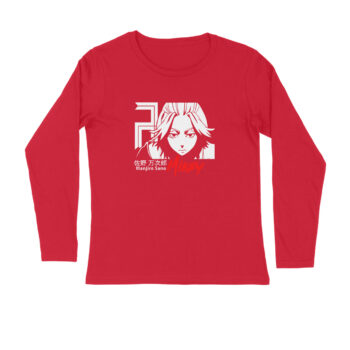 Anime Tokyo Revenge Mikey Printed Full Sleeve T-shirt For Men