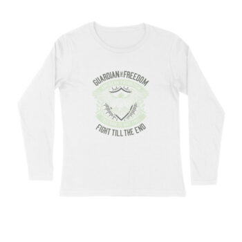 Men’s Retro Guardian Of Freedom Printed Full Sleeve T-shirt For Men