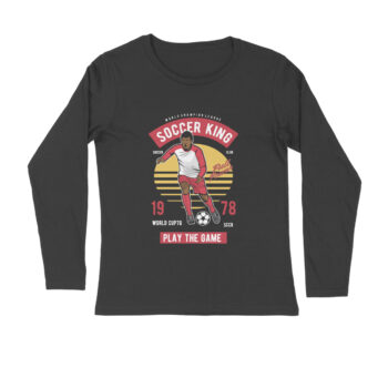 Men’s Sports 1978 Soccer King Full Sleeve T-shirt For Men