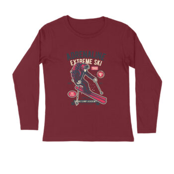 Men’s Sports 1988 Skiing Full Sleeve T-shirt