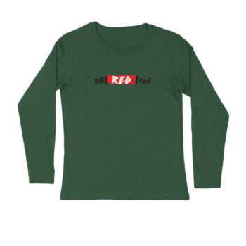 Men’s Dai Red T-Shirt Dialogue Printed Full Sleeve T-shirt