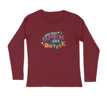 Men’s Open The Bottle Dialogue Dialogue Printed Full Sleeve T-shirt