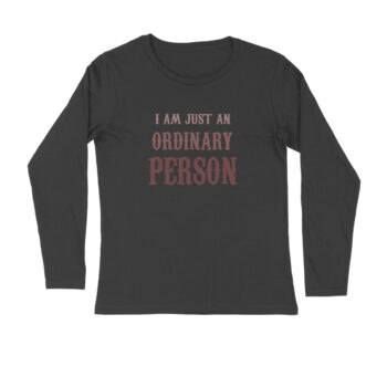 Men’s Ordinary Person Dialogue Printed Full Sleeve T-shirt