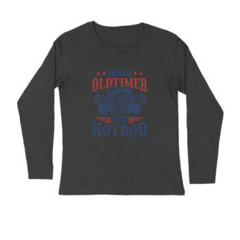 Men’s 1937 Hot Rod Cars Printed Full Sleeve T-shirt