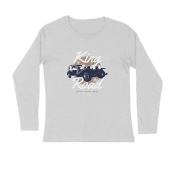 Men’s King Road Classic Cars Printed Full Sleeve T-shirt