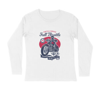 Men’s Full Throttle Bikes Printed Full Sleeve T-shirt
