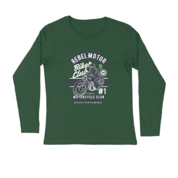 Men’s Rebel Motor Bikes Printed Full Sleeve T-shirt