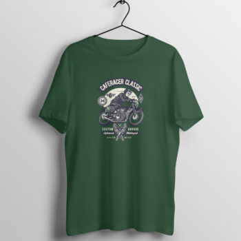 Men’s Cafe Racer 2 Bikes Printed Half Sleeve T-shirt