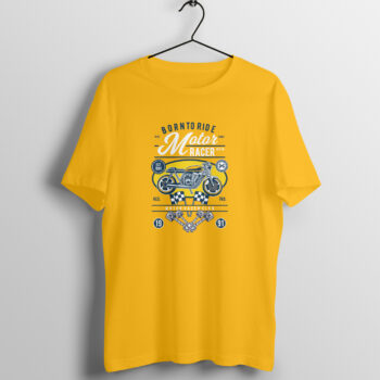 Men’s Motor Racer Bikes Printed Half Sleeve T-shirt