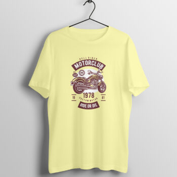Men’s  Moto Club Bikes Printed Half Sleeve T-shirt