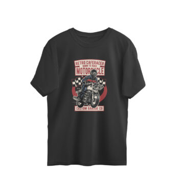 Men’s Cafe Racer Bikes Printed Oversized T-shirt