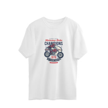 Men’s Moto Champion Bikes Printed Oversized T-shirt