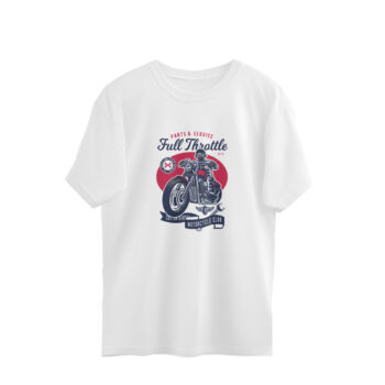 Men’s Full Throttle Bikes Printed Oversized T-shirt