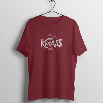 Men’s Fitness KickAss Printed Half Sleeve T-shirt