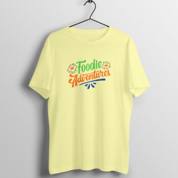 Men’s Foodie Adventures Printed Half Sleeve Round Neck T-Shirt