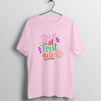 Men’s Foodie First Bite Printed Half Sleeve Round Neck T-Shirt