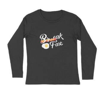 Men’s Foodie Break Fast Printed Full Sleeve T-shirt