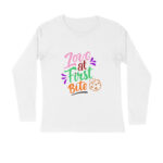 Men’s Foodie First Bite Printed Full Sleeve T-shirt